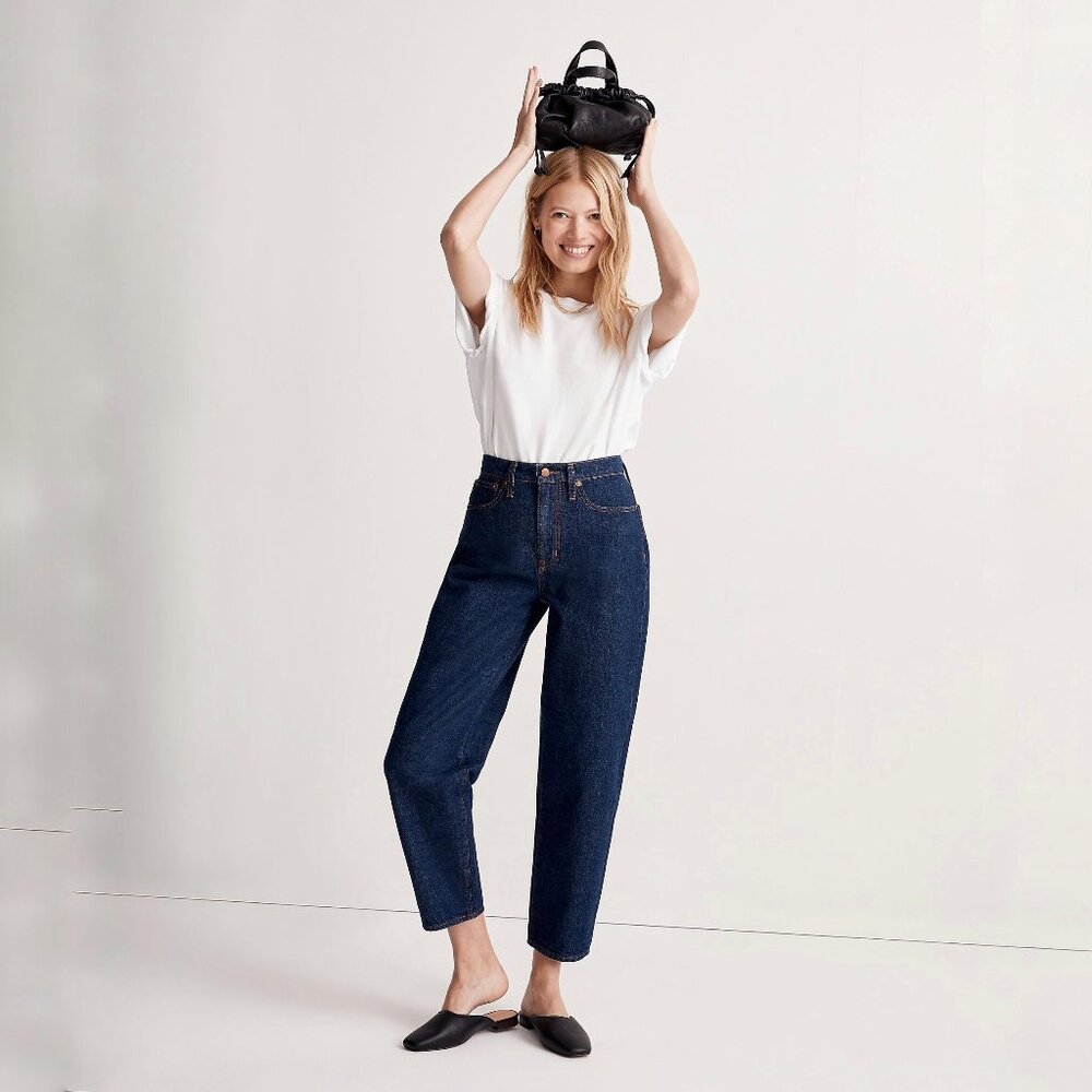 Madewell Balloon Denim Jeans in Mapleside Wash High Rise Size 28